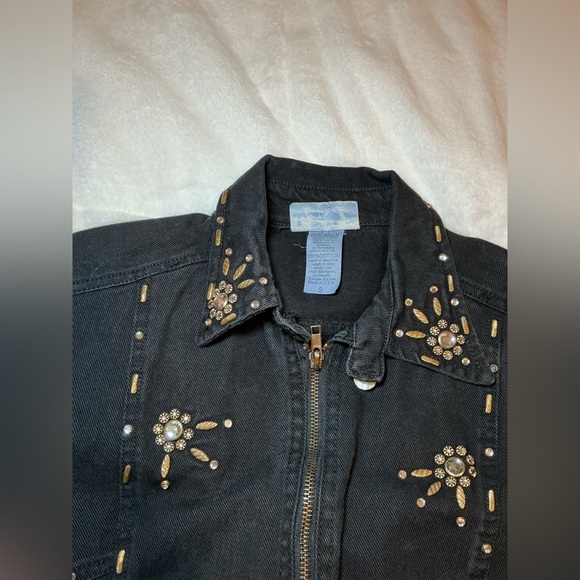 Vintage Embellished Black Jacket - Picture 4 of 11
